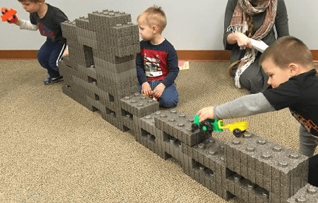 children playing with blocks